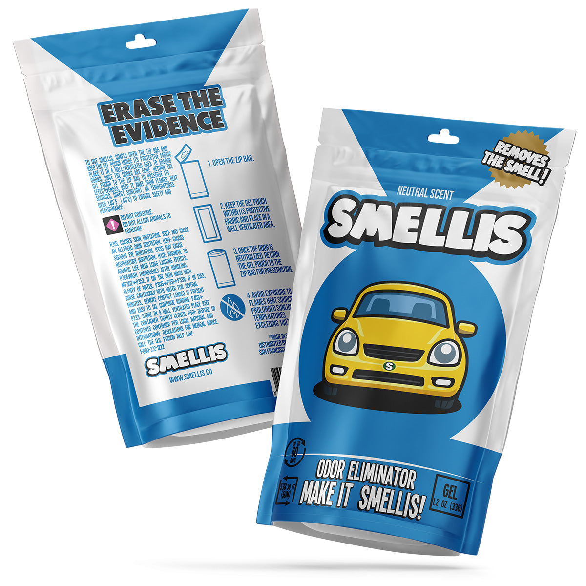 SMELLIS! AUTO | Odor Eliminator Sponge - Neutral Scent • Freshness for Up to 60 Days!